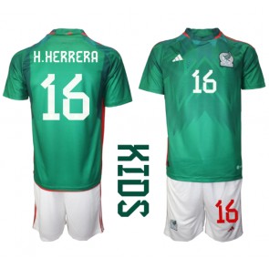 Mexico Hector Herrera #16 Replica Home Stadium Kit for Kids World Cup 2022 Short Sleeve (+ pants)